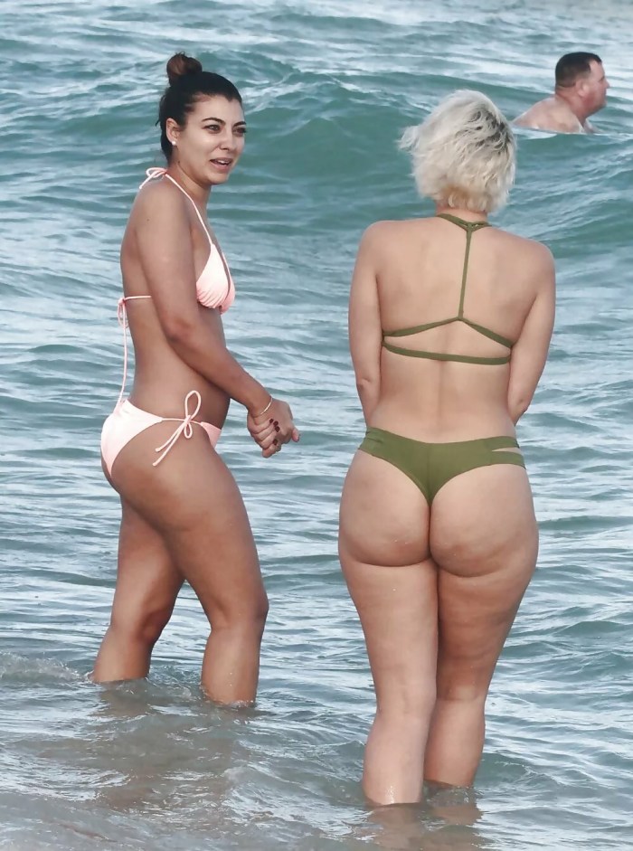 Elderly women on the beach