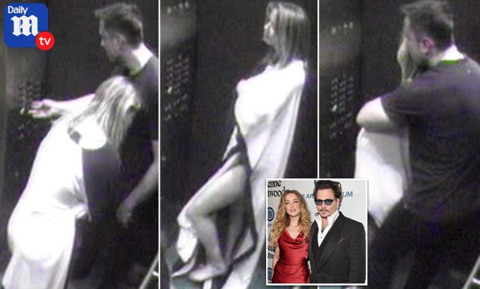 Amber Herd and Musk in the elevator