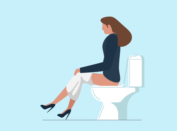 Beautiful girl in the toilet