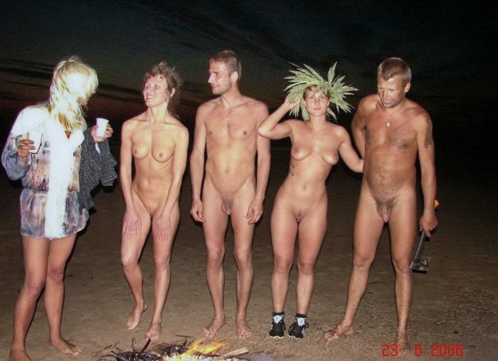 Naked elderly nudists
