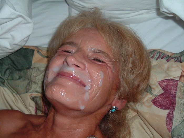 Cum on the faces of the grannies