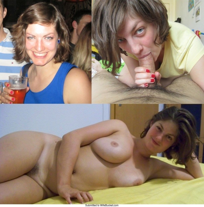 Married couples dressed and undressed