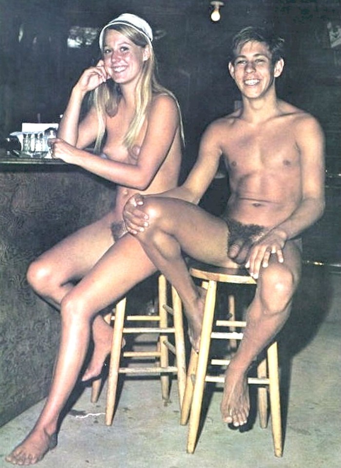 Retro nudist erection