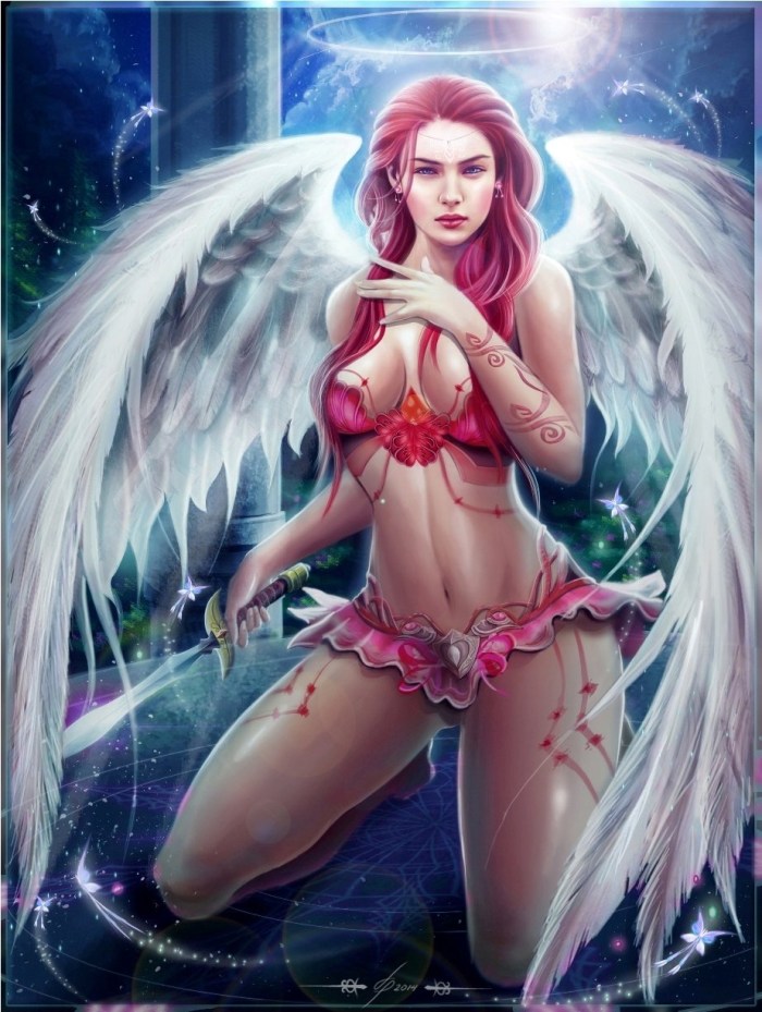 Naked girls with wings