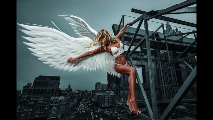 Angel's costume is erotic