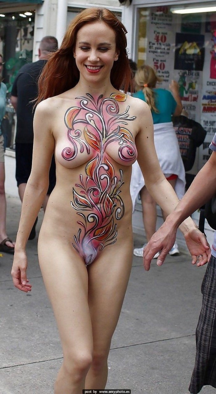 Painted naked women