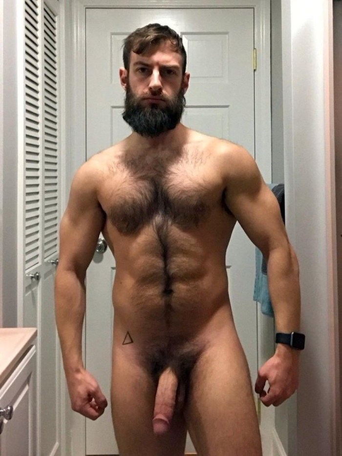 Hairy men naked with large