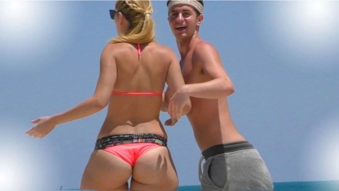 Prank on the beach