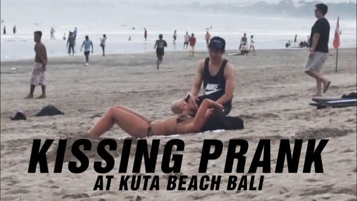Dressed girls erection on the beach
