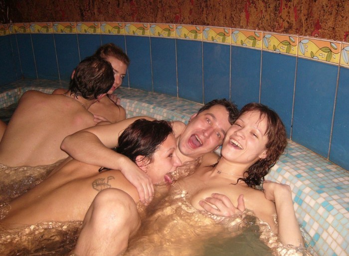 Naked Russian wives in the bathhouse