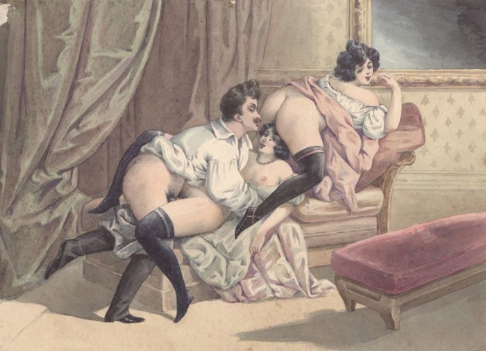 Pornographic painting of the 19th century