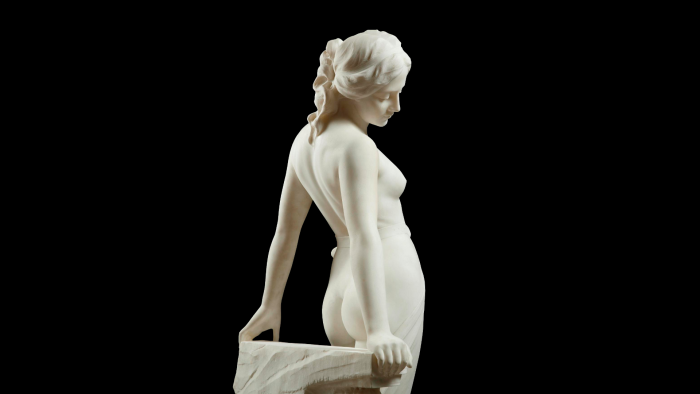 Black background sculpture