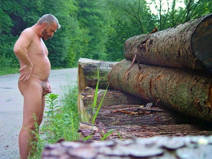 Crazy naked old man