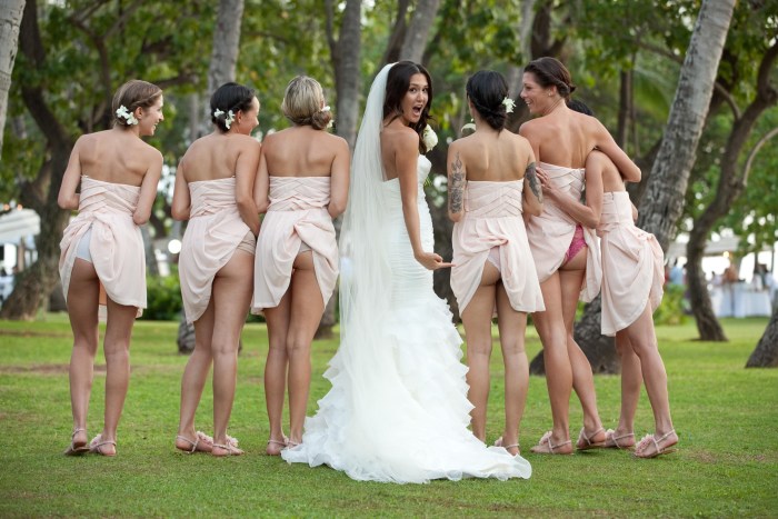 Funny girlfriends of the bride