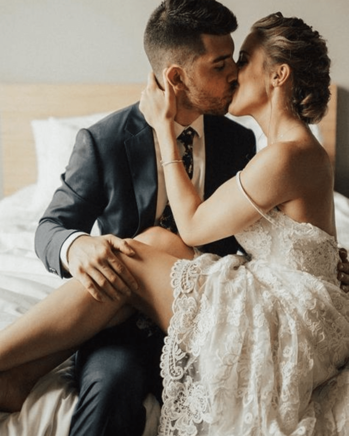 The passion of the newlyweds