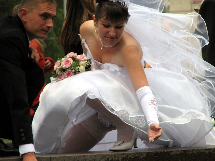 Under the wedding dress