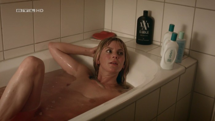 Naked actress from the series Hunters