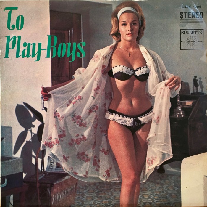 Vinyl records with an erotic cover