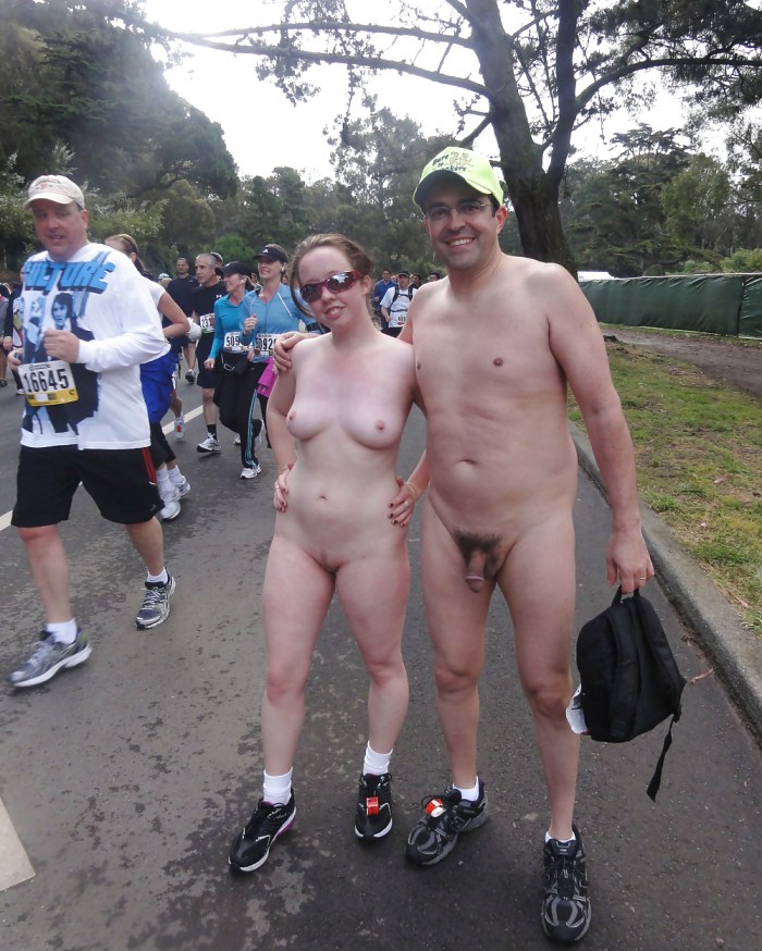 Naked women run in Italy