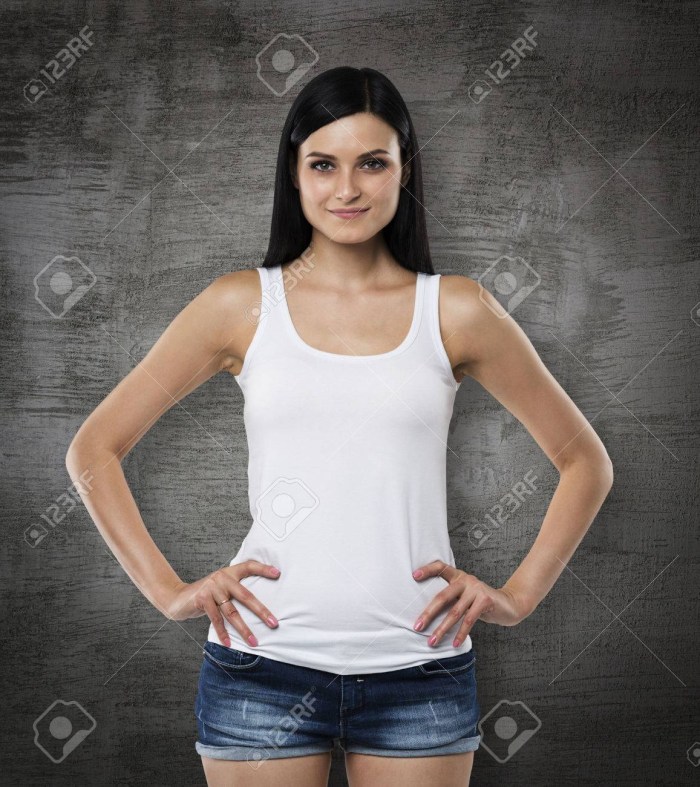 Girl in a T -shirt with big breasts