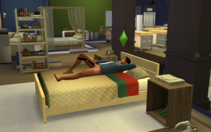 Elderly sleeps without panties