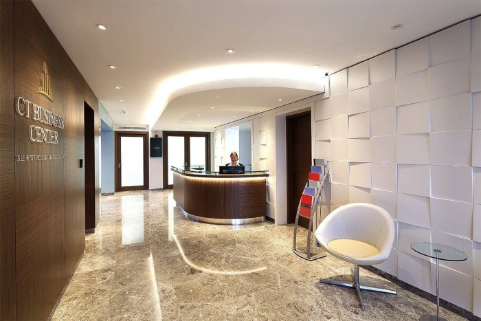 Hotel lobby layout scheme