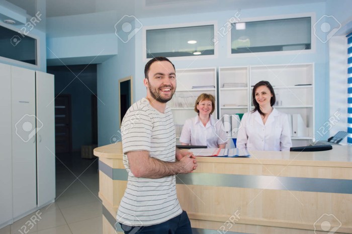 Reception of a medical clinic
