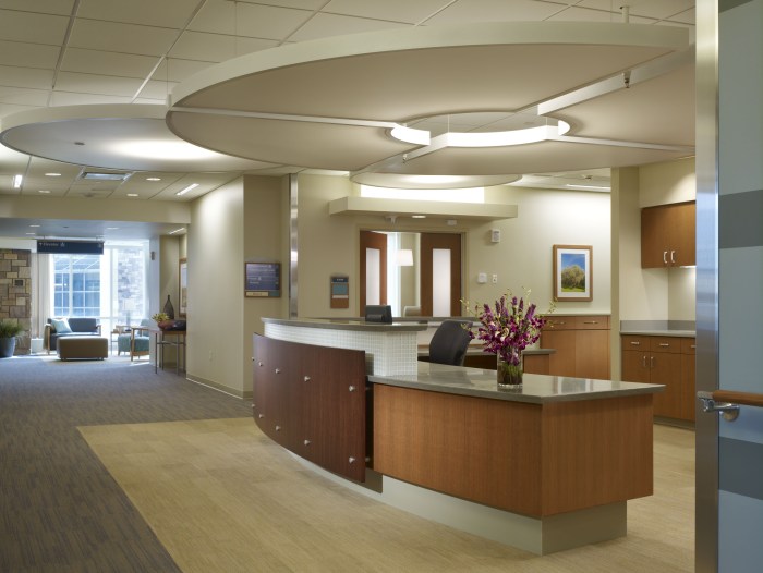 The interior of the medical center