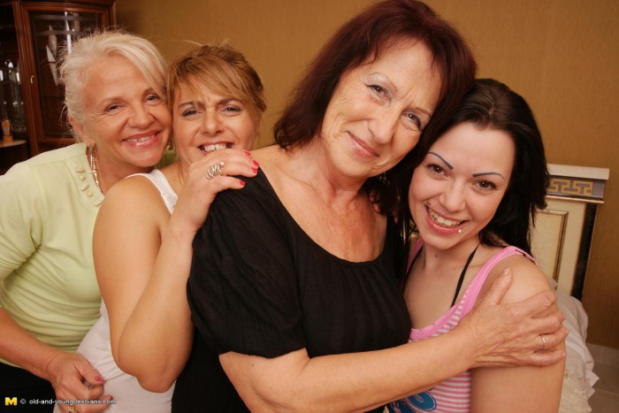 Mature lesbian with young and boy Mature NL