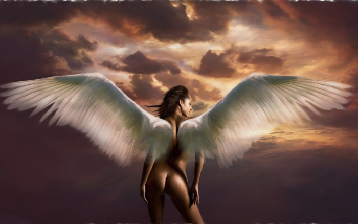 Wallpapers on your desktop girl angels