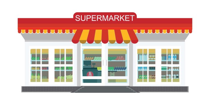 Image of a supermarket building for children