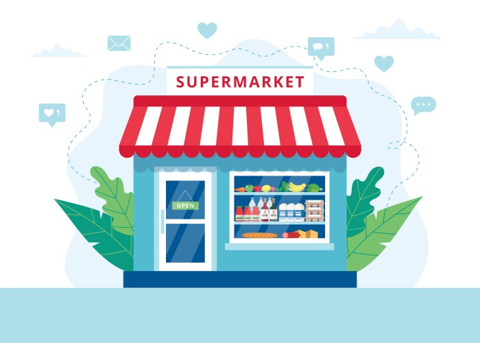 Image of a supermarket building for children