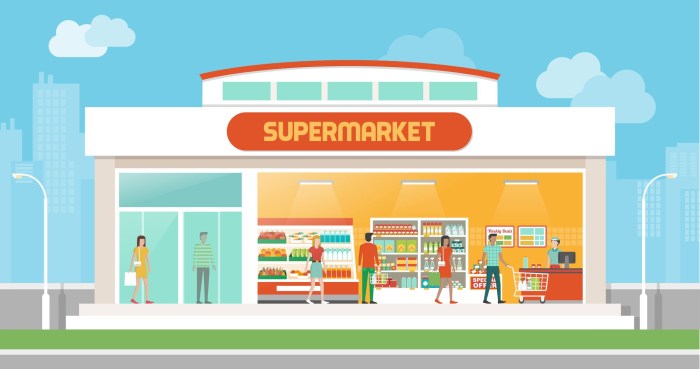Image of a supermarket building for children
