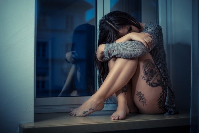 The girl is sad