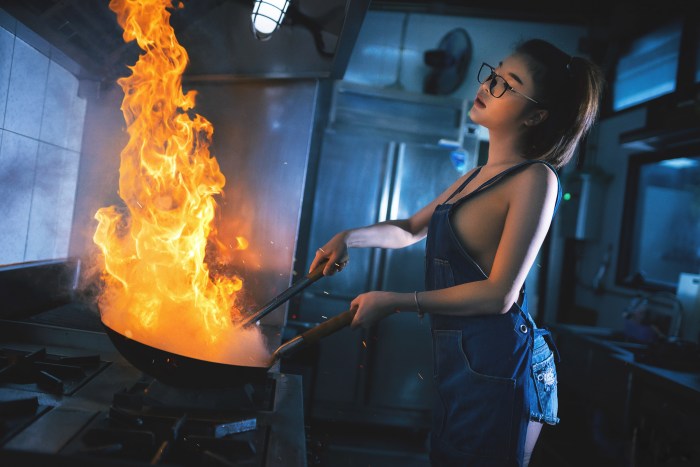 Girls naked by the fire