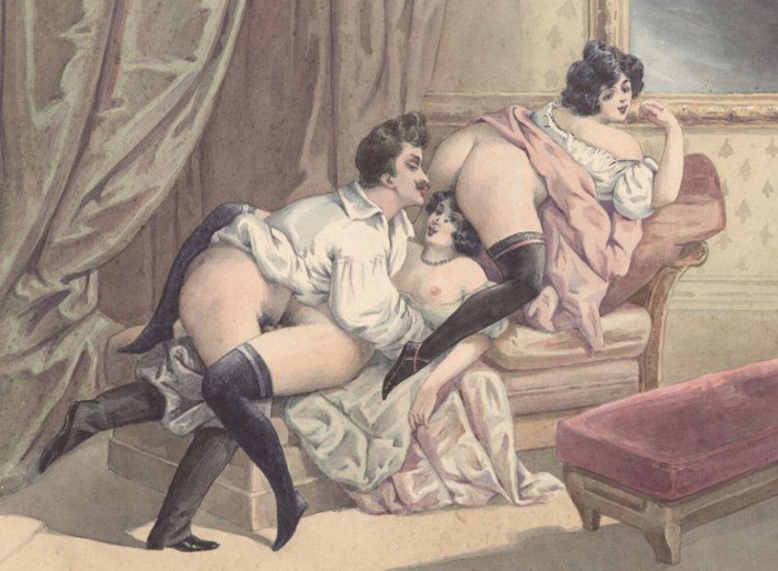 Pornographic painting of the 18th century