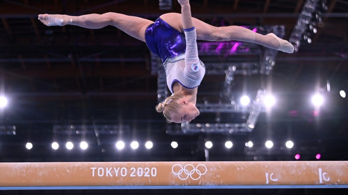 Naked asses of gymnasts