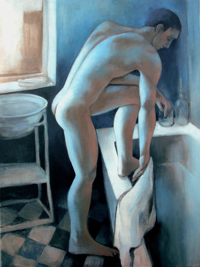 Naked beauties in the shower