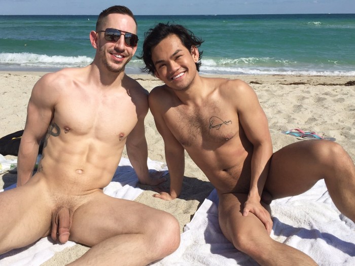 Naked homosexuals on the beach