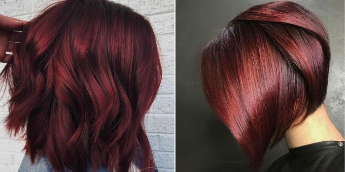 Burgundy mulled wine hair color
