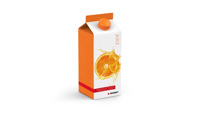 Orange juice in the box