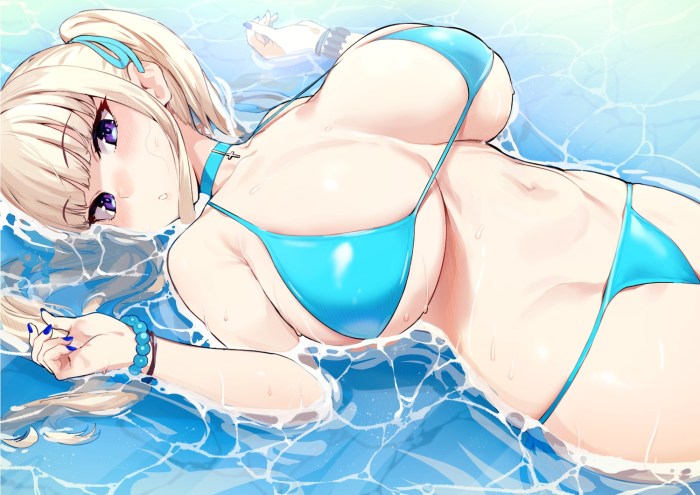 Bikini girls lying