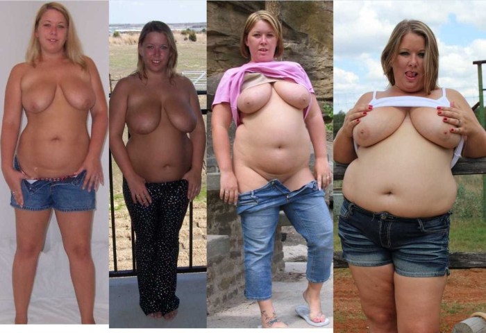 Fat women dressed striped