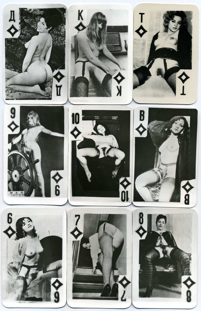 Soviet playing porn cards