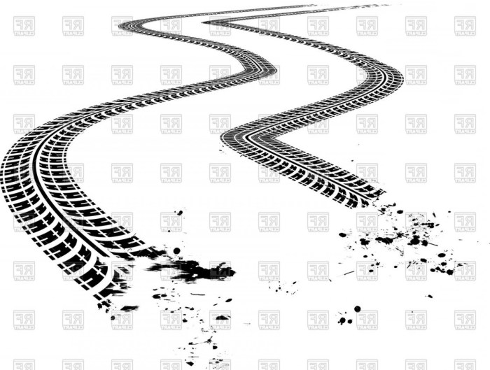 A trace of the car