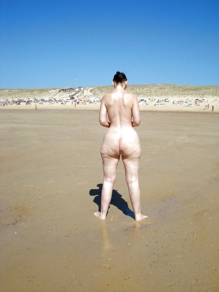 Bbw on the beach without panties