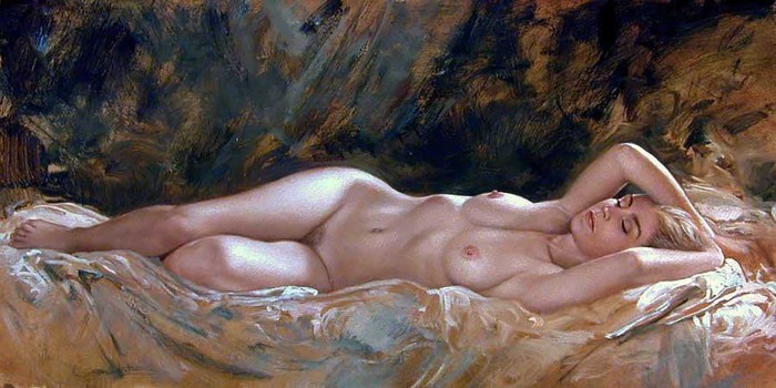 Nude artist Oleg Calitenya