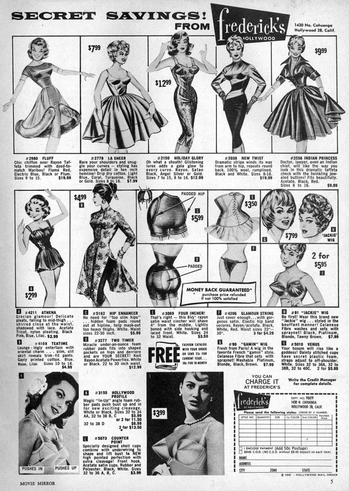 Fredericks of Hollywood Catalog