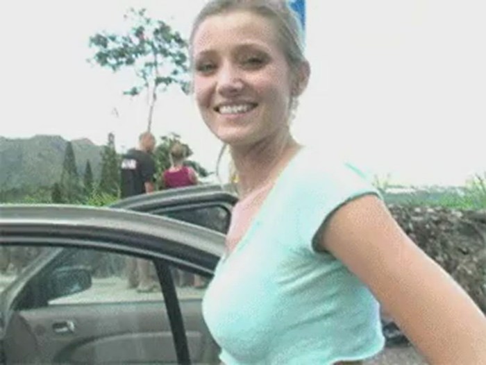 Beautiful breasts in public