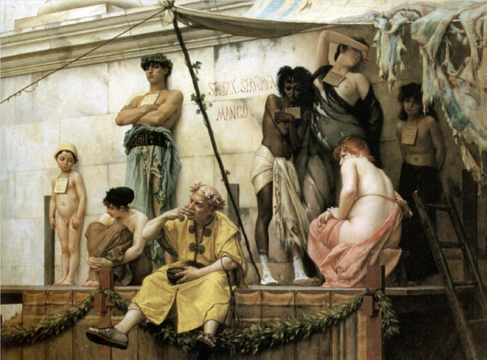 Gustav Bulanzhe. The market of slaves